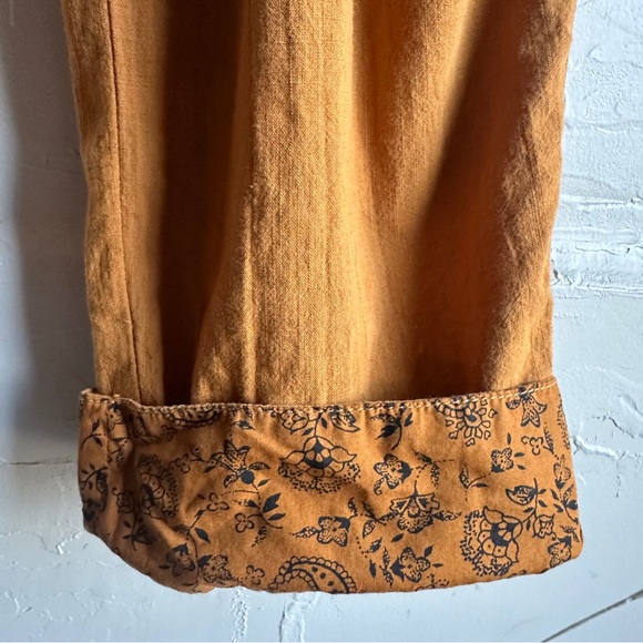 Anthropologie Paperbag Waist Tapered Pants Cotton Boho Cottagecore Tie Belt M - Picture 6 of 12